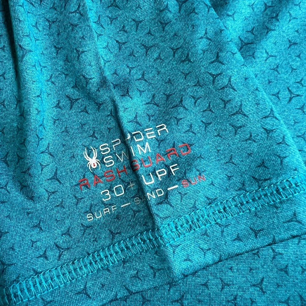 Spyder teal blue Long Sleeve Hoodie size Large - Picture 3 of 6